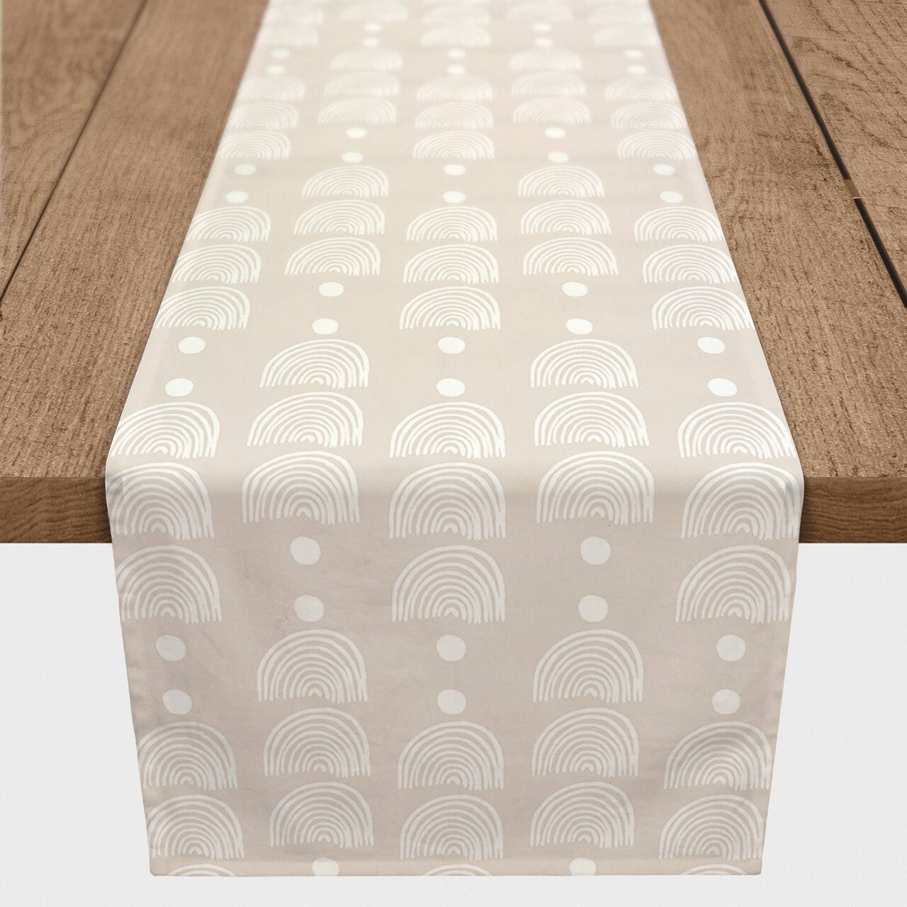 Geometric Circle 16" x 90" Poly Twill Table Runner